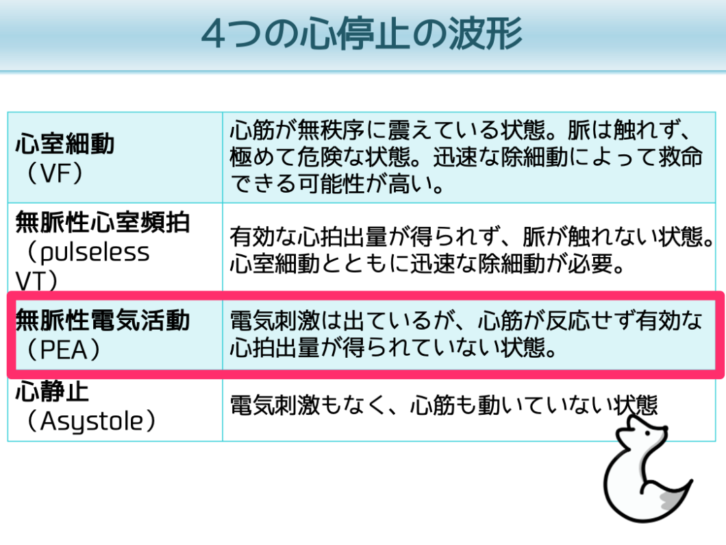 看護師に必要なPEA(無脈性電気活動)の知識 看護師に必要なPEA(無脈性電気活動)の知識